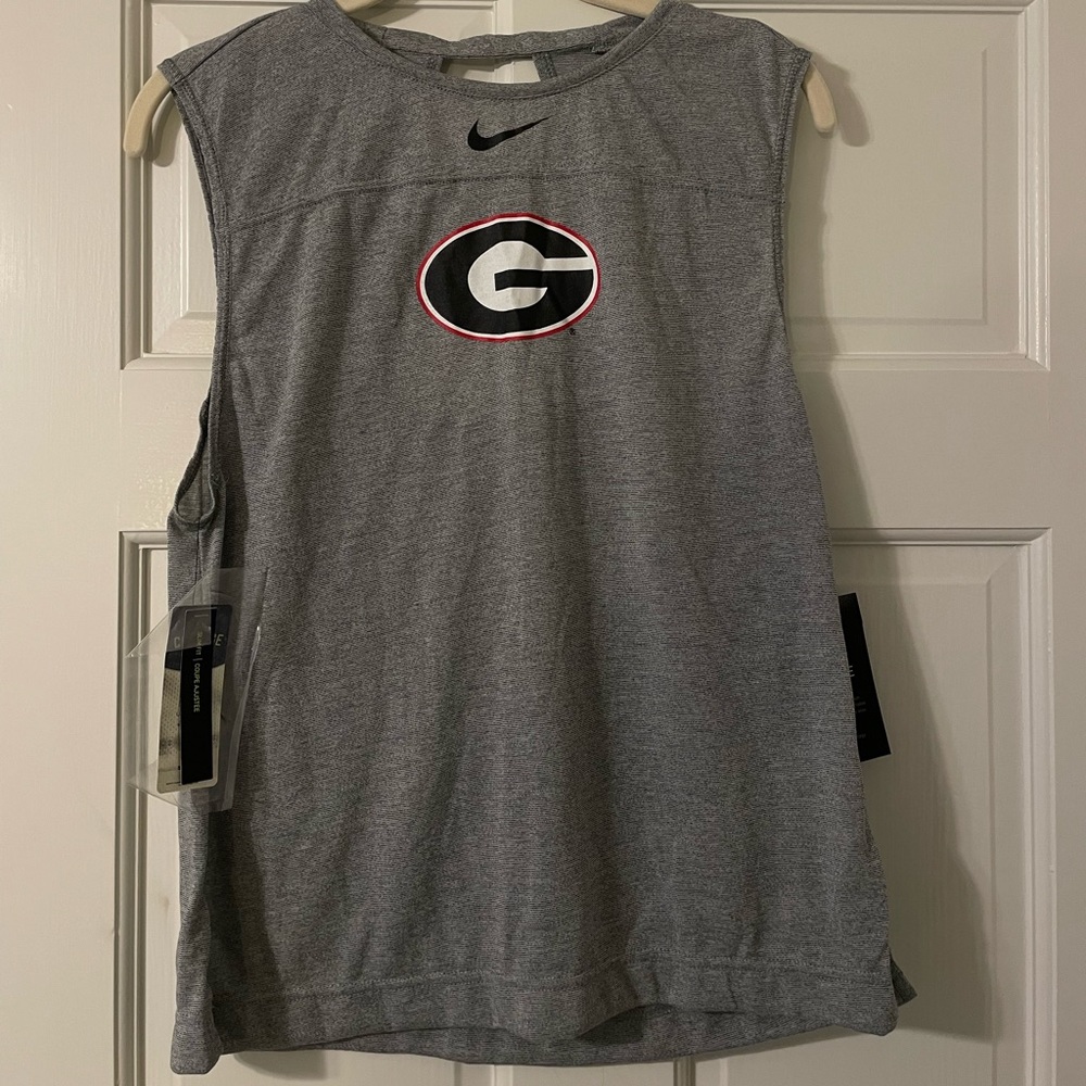 UGA gray workout tank, size L (never worn)